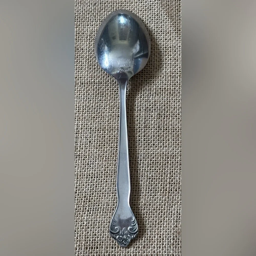 Vintage Versailles Vegetable Serving Spoon Flatware MSI Japan Mid Century